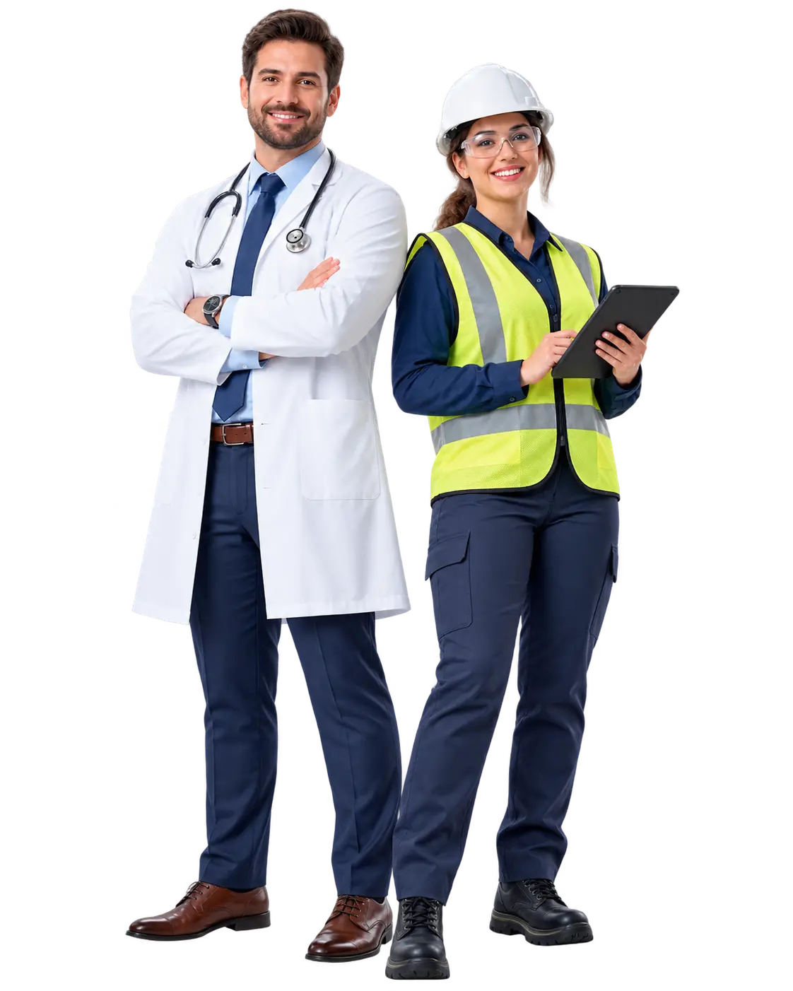 Médico do trabalho e profissional de segurança do trabalho